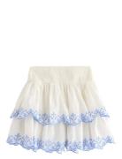 Lindex Skirt Flounces And Smock Embr Vit