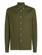 Tommy Hilfiger Flex Poplin Solid Rf Shirt Khaki Green