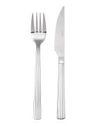 Aida Groovy Cutlery Steak Set 8 Pcs Comes In Gift Box Silver