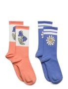Mini Rodini Flower 2-Pack Socks Multi/patterned