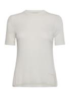 Calvin Klein Fine Gauge Viscose Short Sleeve Vit