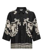 JDY Jdymaggie Life Loose 3/4 Shirt Wvn Svart