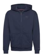 Tommy Hilfiger Tonal Flag Emb Zip Hoodie Marinblå