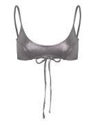 Weekday Glitter Bikini Top Silver