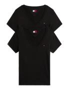 Tommy Jeans Tjw 2Pack V-Neck Tee Svart