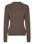 Tommy Hilfiger Co Cable Fine Gg C-Nk Ls Swt Kräm