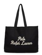 Polo Ralph Lauren Embroidered Canvas Tote Svart