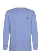 Ralph Lauren Kids Cotton Jersey Long-Sleeve Tee Blå