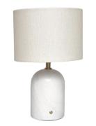 Humble LIVING Flair Mini Table Lamp White Marble Base Vit