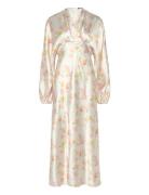 Gina Tricot Satin Midaxi Dress Kräm