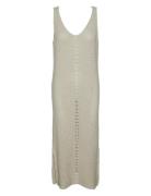 Pieces Pcketka Sl V-Neck Knit Dress Bc Kräm