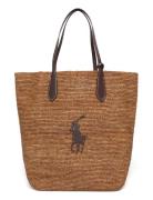 Polo Ralph Lauren Raffia-N/S Tote-Tte-Lrg Brun
