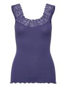 Rosemunde Rwbernadine Sl U-Neck Regular Lace Lila
