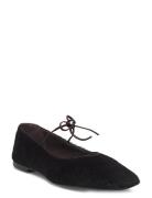 ALOHAS Sway Slit Leather Ballet Flats Brun