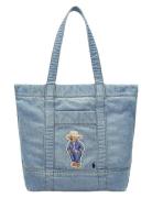 Polo Ralph Lauren Dnm Trvlr Bear-Sm Pp Tote-Tte-Sma Blå