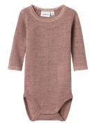Name It Nbfwang Wool Needle Ls Body Solid Noos Rosa