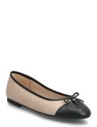 Tommy Hilfiger Toe Cap Leather Ballerina Beige