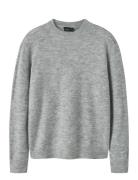 LMTD Nlmlodett Ls O-Neck Knit Grå