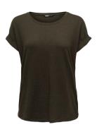 ONLY Onlmoster S/S O-Neck Top Noos Jrs Khaki Green