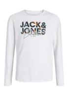 Jack & J S Jjgeplas Tee Ls Crew Neck Mni Vit