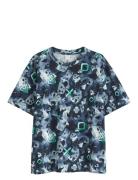 Lindex T Shirt Ai Symbols Aop Blå