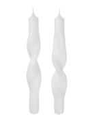 Broste Copenhagen Twist Taper Candle Vit