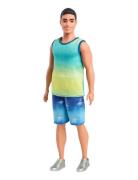 Barbie Fashionistas Ken Doll #236 In Ombre Tank And Jean Shorts, Black...