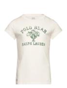 Ralph Lauren Kids Polo Bear Cotton Jersey Tee Vit