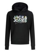 Jack & J S Jjgeplas Sweat Hood Jnr Svart