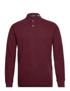 Polo Ralph Lauren Custom Slim Fit Mesh Polo Shirt Burgundy