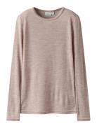 Name It Nknwax Wool Rib Ls Top Rosa