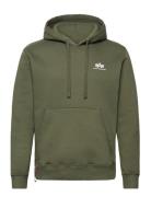 Alpha Industries Basic Hoodie Small Logo Grön