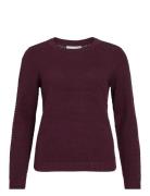 Vila Vidalo O-Neck L/S Knit Top- Noos Burgundy