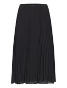 French Connection Pleated Solid Skirt Svart