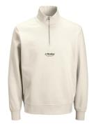 Jack & J S Jjesoho Sweat Quarter Zip Hn Noos Jnr Kräm