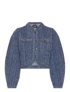 ROTATE Birger Christensen Round Sleeve Denim Jacket Blå