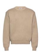 Weekday Regular Knitted Cotton Sweater Beige