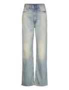 Weekday Rowe Super High Waisted Regular Straight Leg Jeans Blå