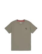 Alpha Industries Camo Logo Puff Print Back Print T Khaki Green