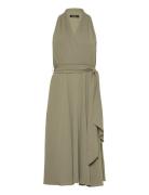 Lauren Ralph Lauren Silky Ggt 154-Cocktail Dress Khaki Green