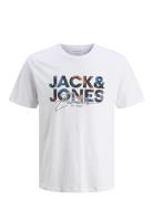 Jack & J S Jjgeplas Tee Ss Crew Neck Mni Vit