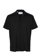 Selected Slhreg-Air Shirt Ss Mix Svart