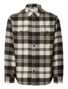 Selected Slhmason-Pablo Check Overshirt Brun