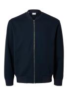 Selected Slhmack Sweat Bomber Ls Noos Marinblå
