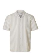 Selected Slhrelaxnew-Linen Shirt Ss Resort Beige