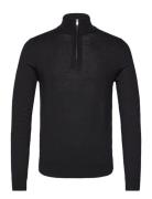 Selected Slhtray Ls Knit Merino Half Zip Noos Svart