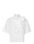 Selected Slfjuno 3/4 Bow Shirt B Vit