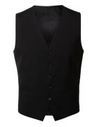 Selected Slhslim-Mylologan Black Waistcoat B Noos Svart