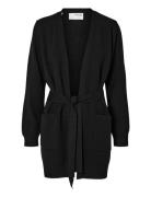 Selected Slfkamma Ls Knit Wrap Cardigan Noos Svart