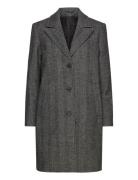 Selected Slfnew Alma Wool Coat Herringb Noos Grå
